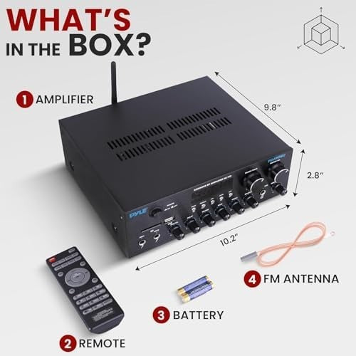 300W Bluetooth Stereo Amplifier HDMI FM USB SD HiFi Receiver w Remote