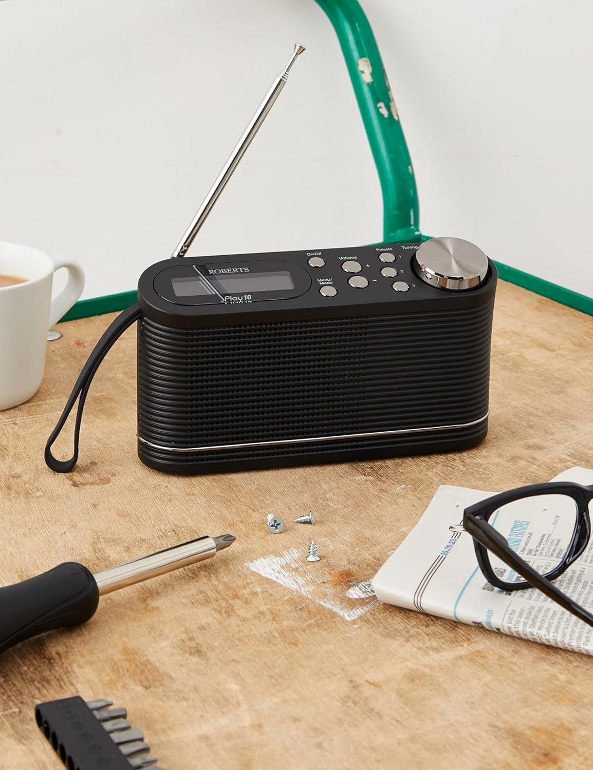 Portable DAB+ FM Radio Digital Alarm Clock Battery Powered
