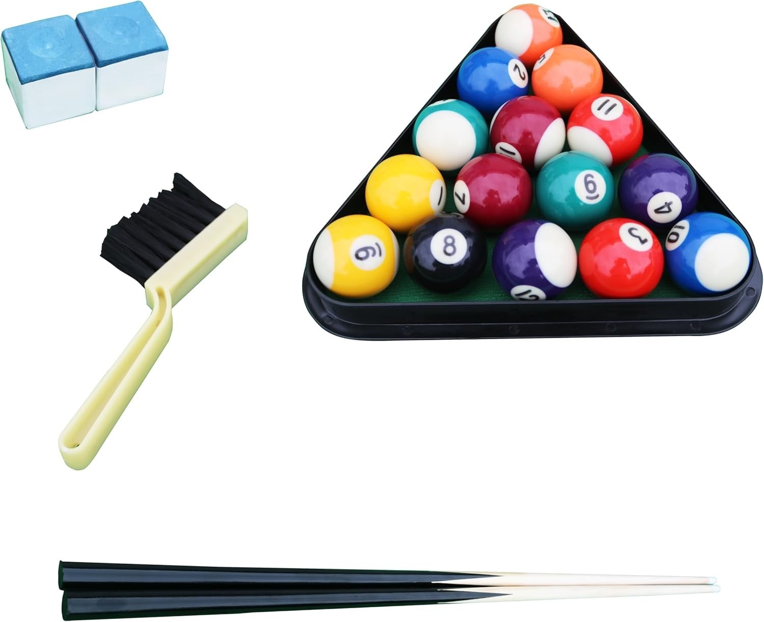 4FT Folding Pool Table Compact Billiards Set w Balls Cues Storage
