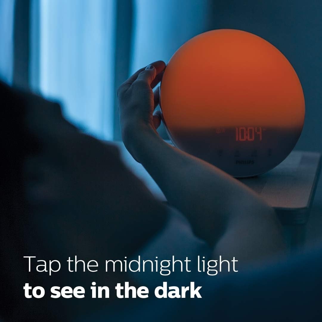 Sunrise Alarm Clock Wake Up Light Natural Sounds Dimmable Night Lamp