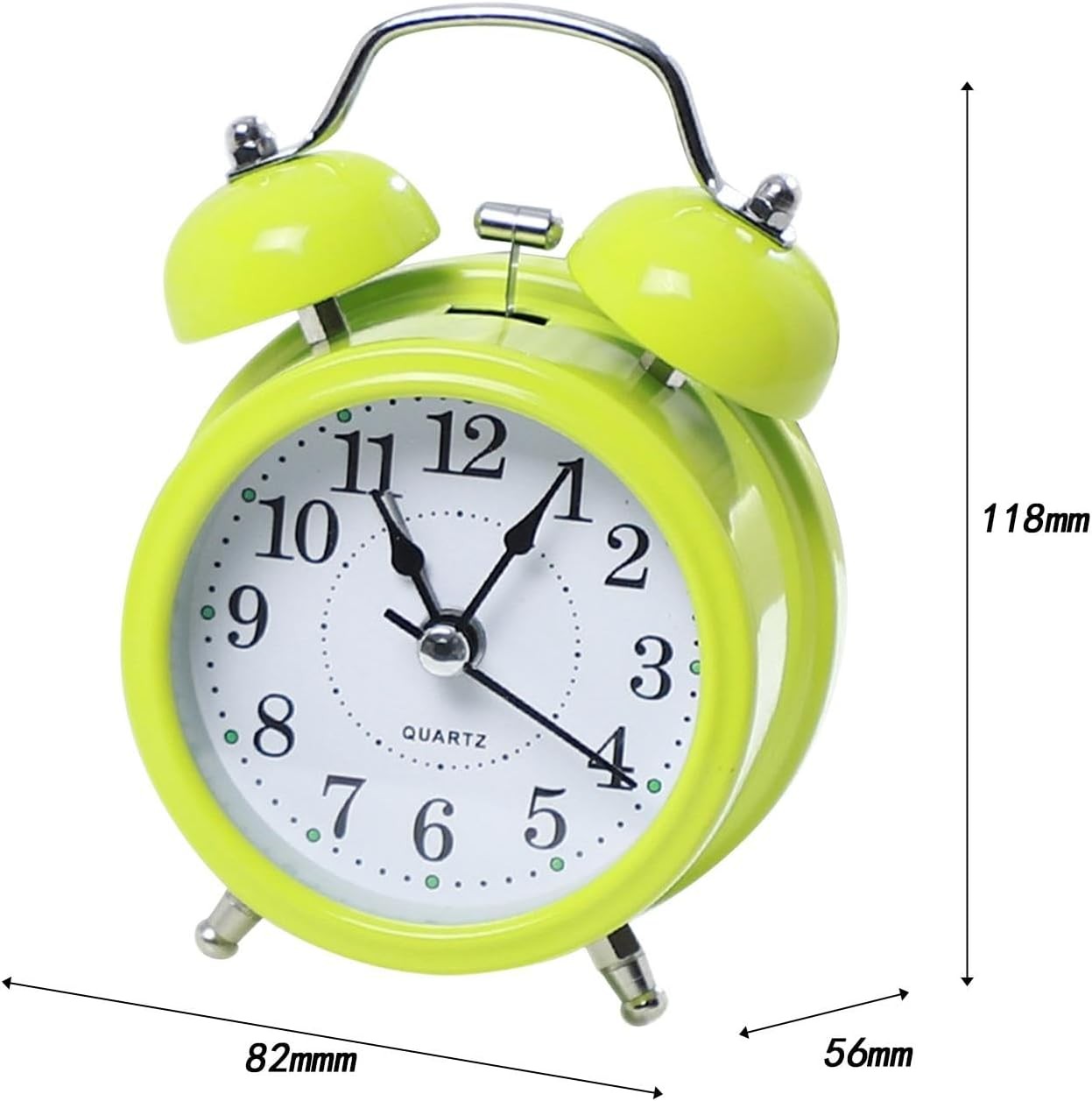 5 Pack Twin Bell Alarm Clocks Luminous Dial Backlight Heavy Sleepers