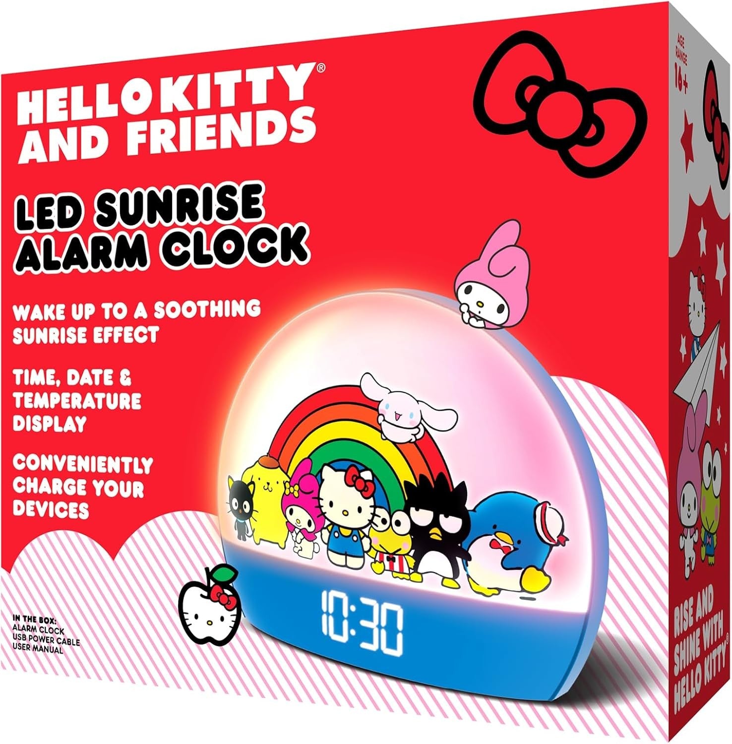 Sunrise Alarm Clock Kids Blue LED Night Light USB Digital Snooze Display