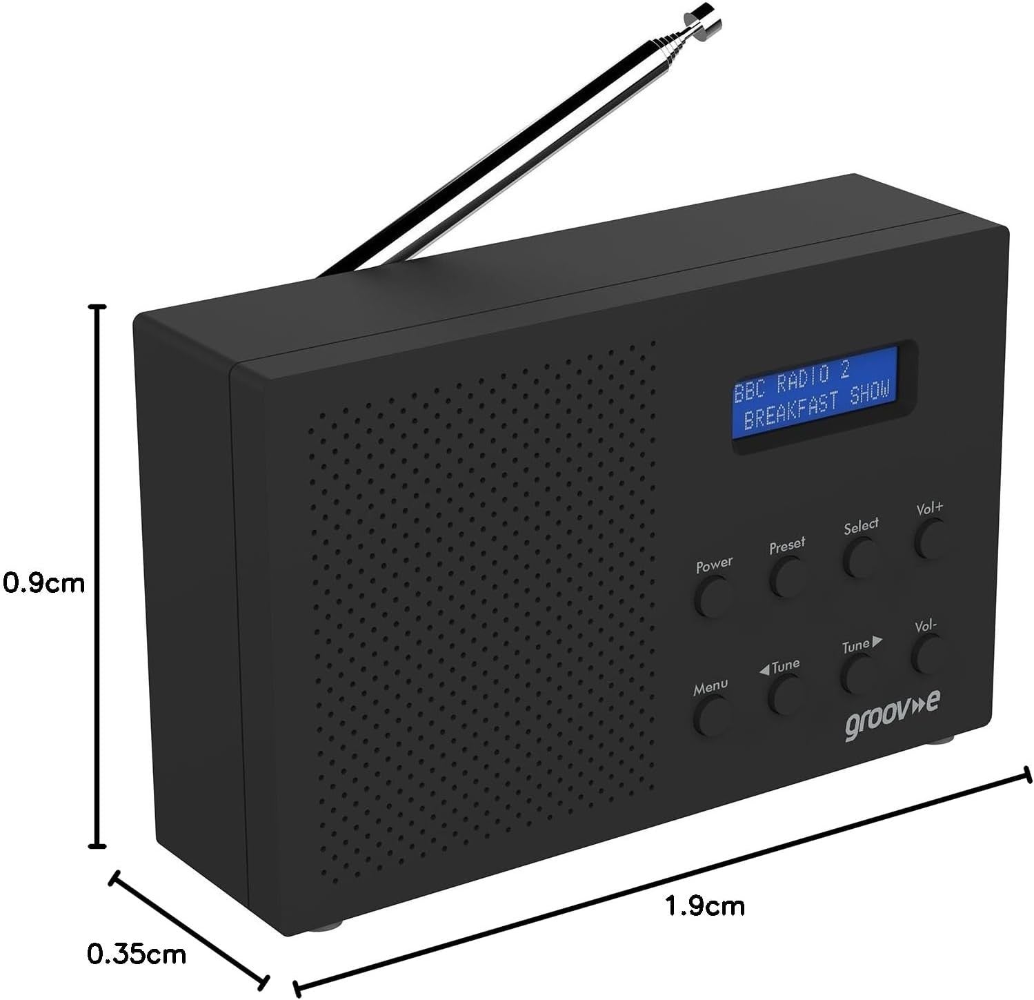 Portable DAB FM Radio Bluetooth Alarm Clock LCD 20 Presets