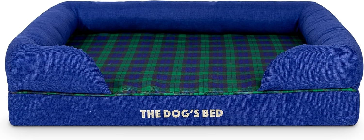 Orthopedic Memory Foam Dog Bed Large Washable Bolster 91x70cm