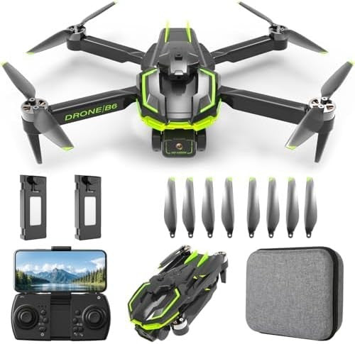 HURSVIE 4K Camera Drone for Kids & Adults – Brushless RC Quadcopter, 2 Batteries