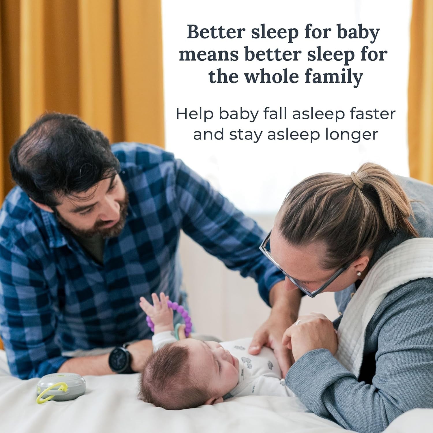 Portable White Noise Machine for Baby | 3 Soothing Sounds, Travel Size, Night Li