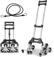 Folding Stair Climbing Hand Truck 80kg 10 Wheel Adjustable Handle Trolley