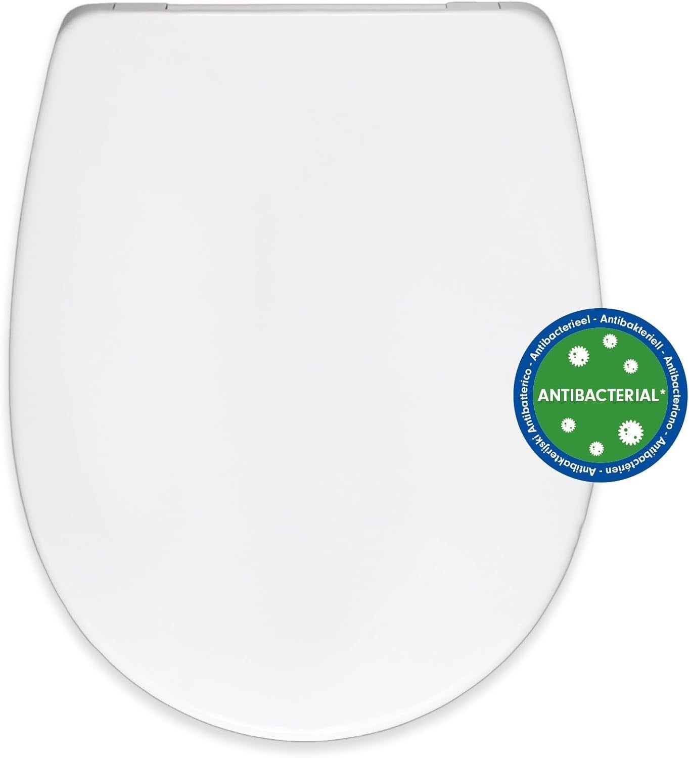 Soft Close Toilet Seat Oval Quick Release Adjustable Steel Hinges White