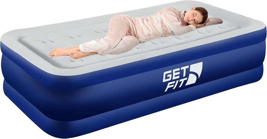 Single Inflatable Air Mattress with Electric Pump & Pillow – 99x196cm