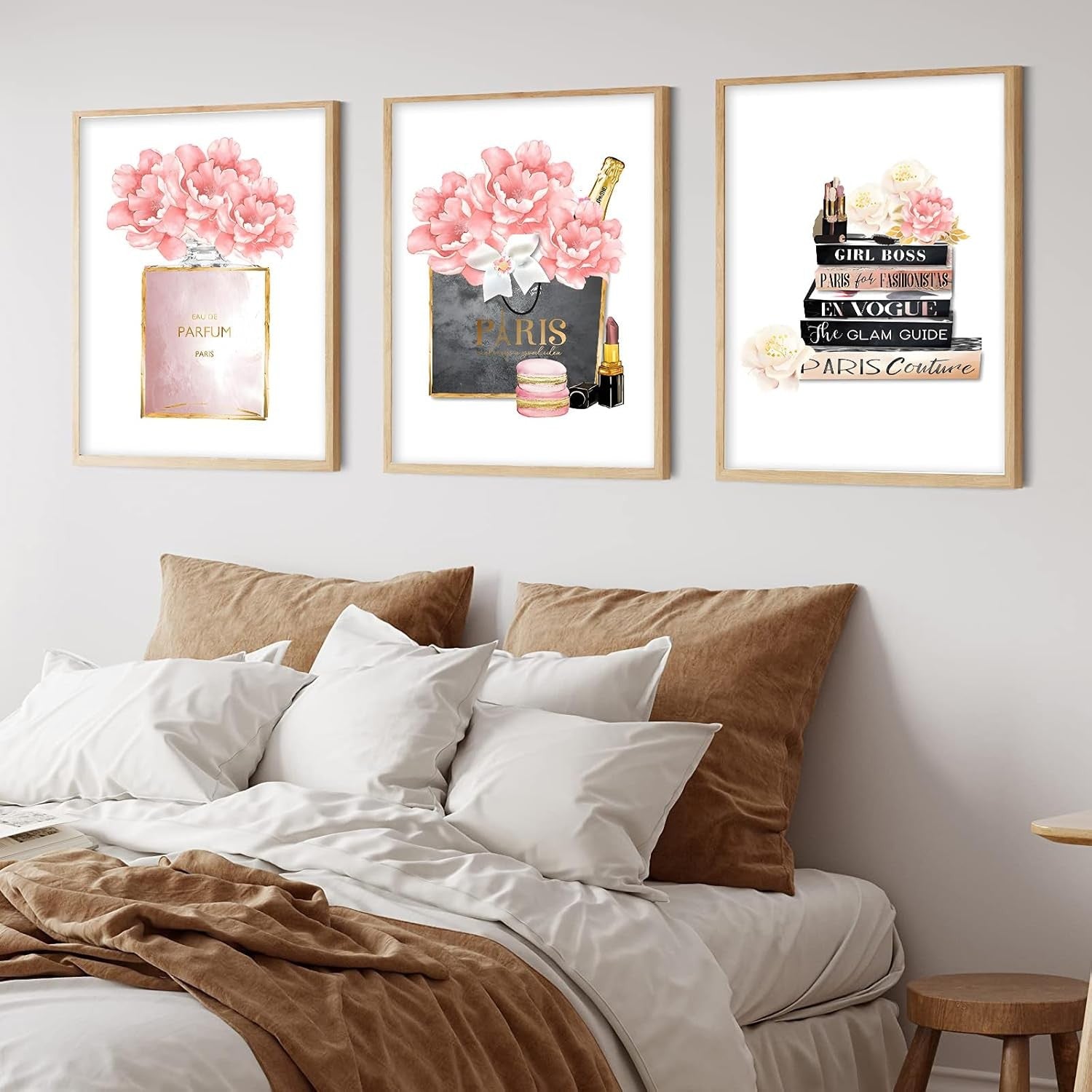 Fashion Wall Art Set of 6 Glam Makeup Prints 8x10 Unframed
