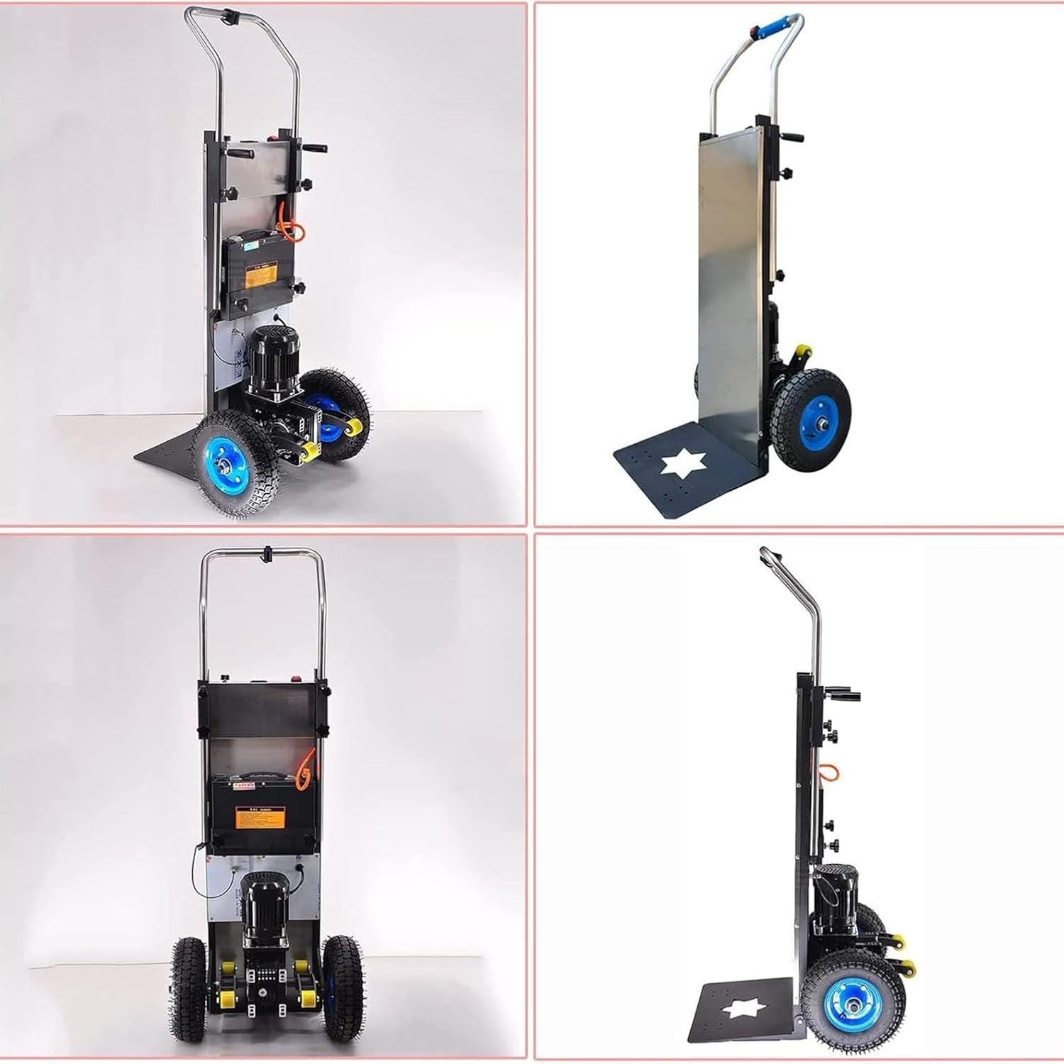 Electric Stair Climber Cart 1200W Motor Folding Sack Truck 400kg Capacity