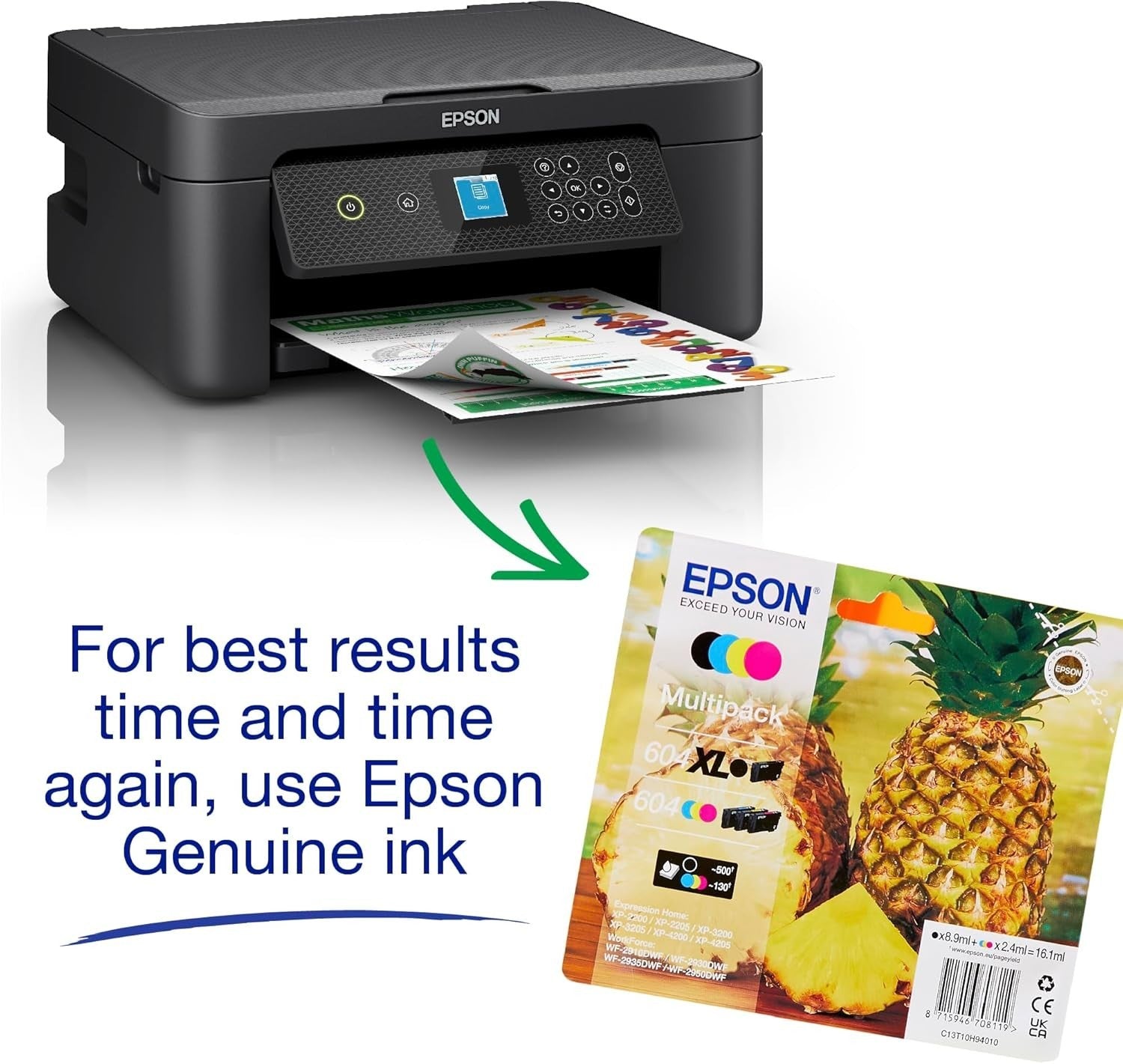 3-in-1 Wireless Colour Printer Scanner Copier Duplex A4 Black