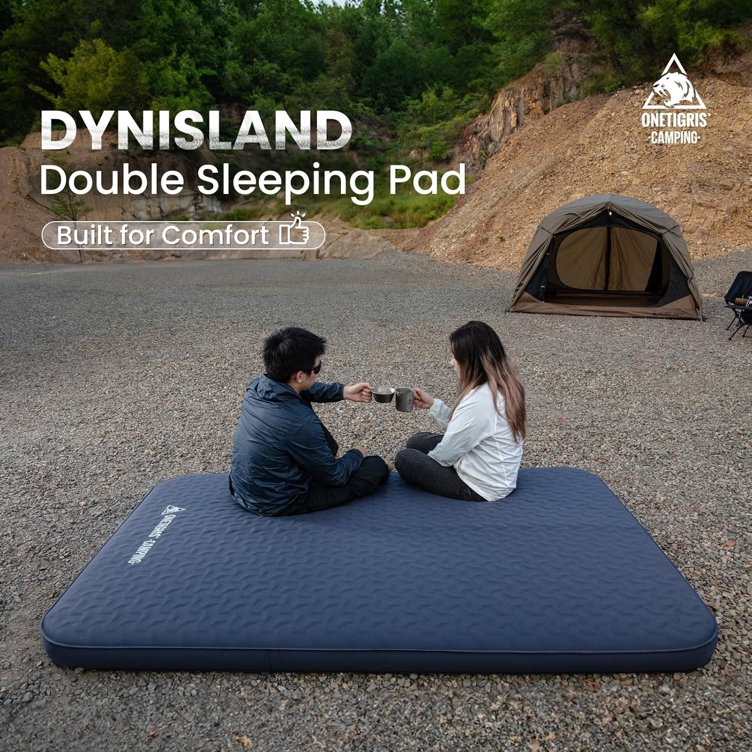 4" Self-Inflating Double Camping Mattress Foam Air Bed Waterproof Comfort
