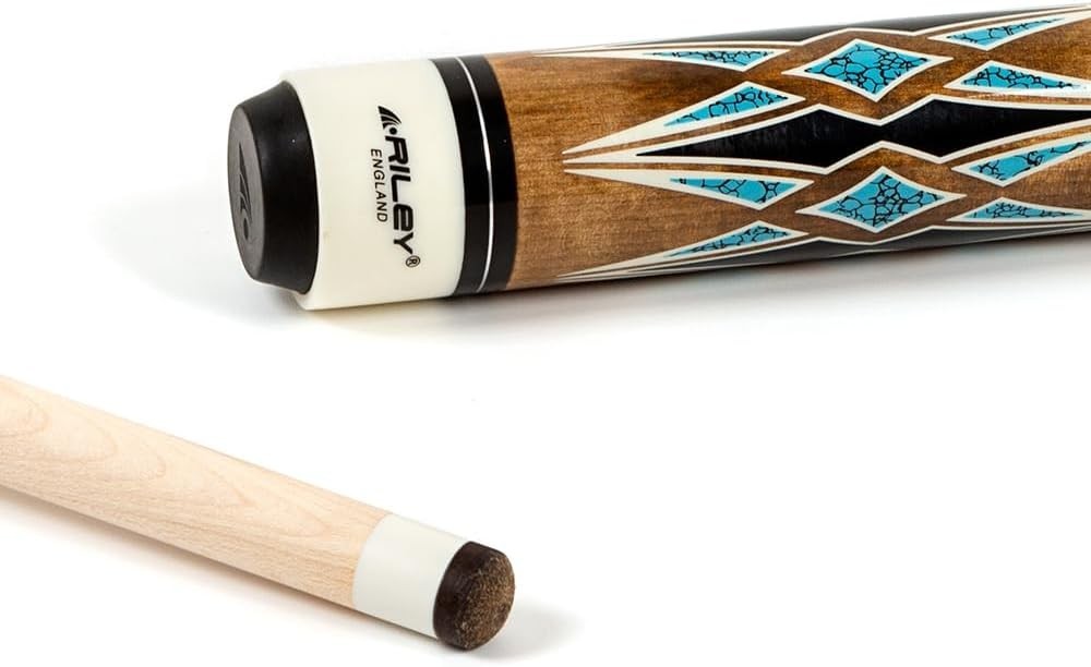 58" Linen Wrap Pool Cue 13mm Maple Shaft American Style w/ Hard Case