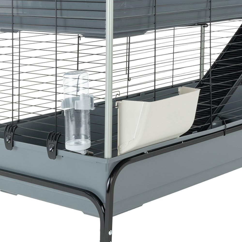 Large Rabbit Cage Indoor 3 Tier Double Front Spacious Easy Clean