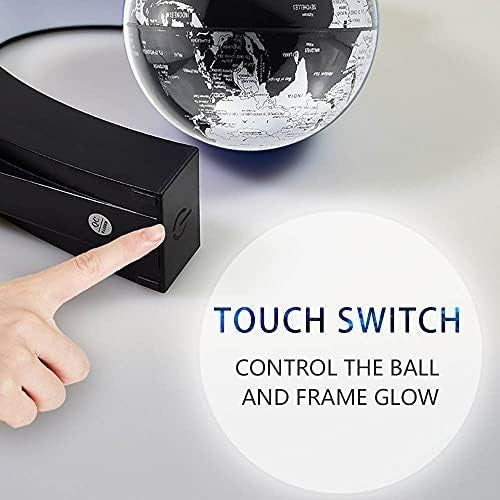 Black Magnetic Levitating World Globe LED Floating Desk Lamp