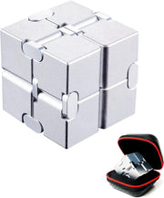 Metal Infinity Cube Fidget Toy Anxiety Stress Relief Finger Flip