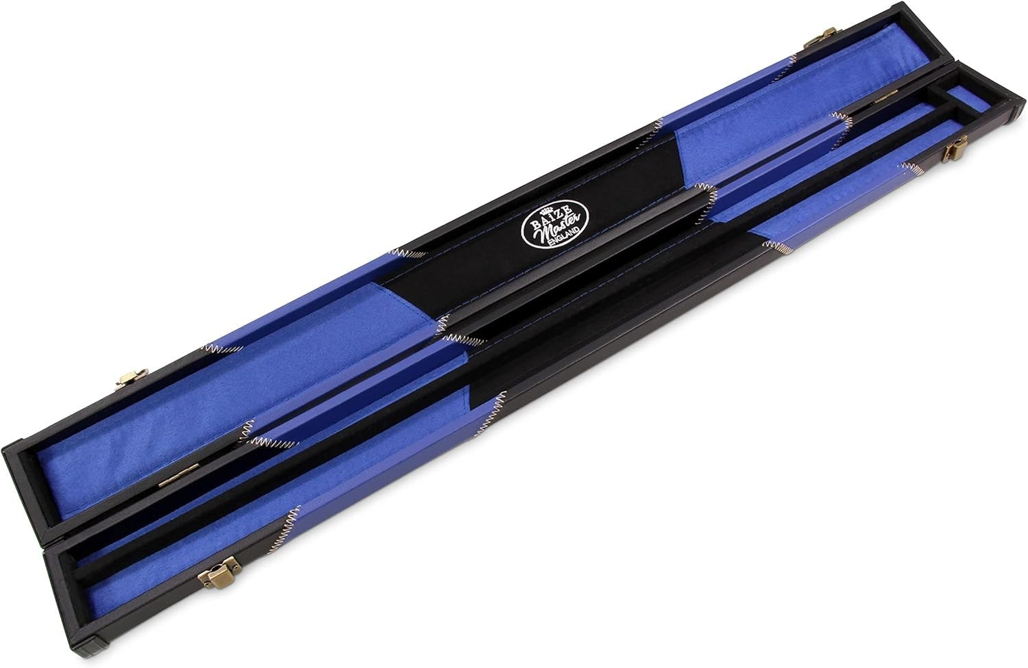 Royal Blue Hard Cue Case Snooker Pool 2 Piece Centre Joint Deluxe