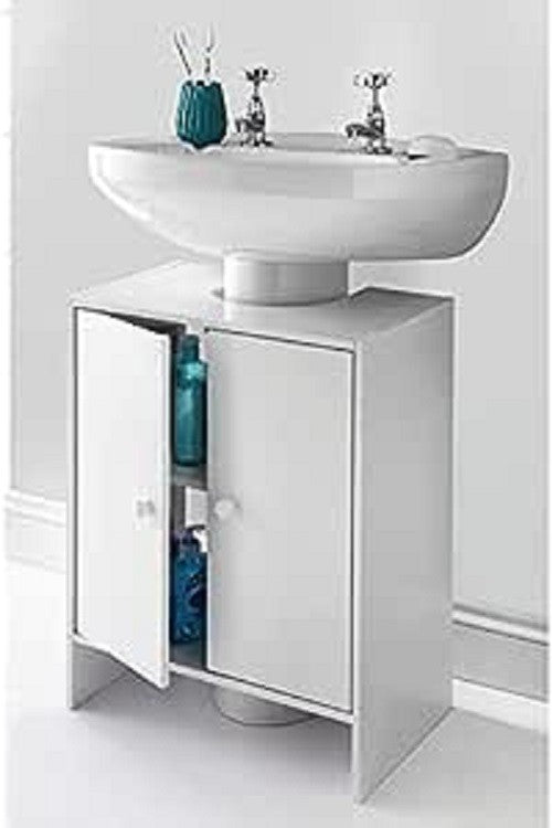 Modern White Under Sink Bathroom Cabinet Storage Cupboard Vanity Unit
