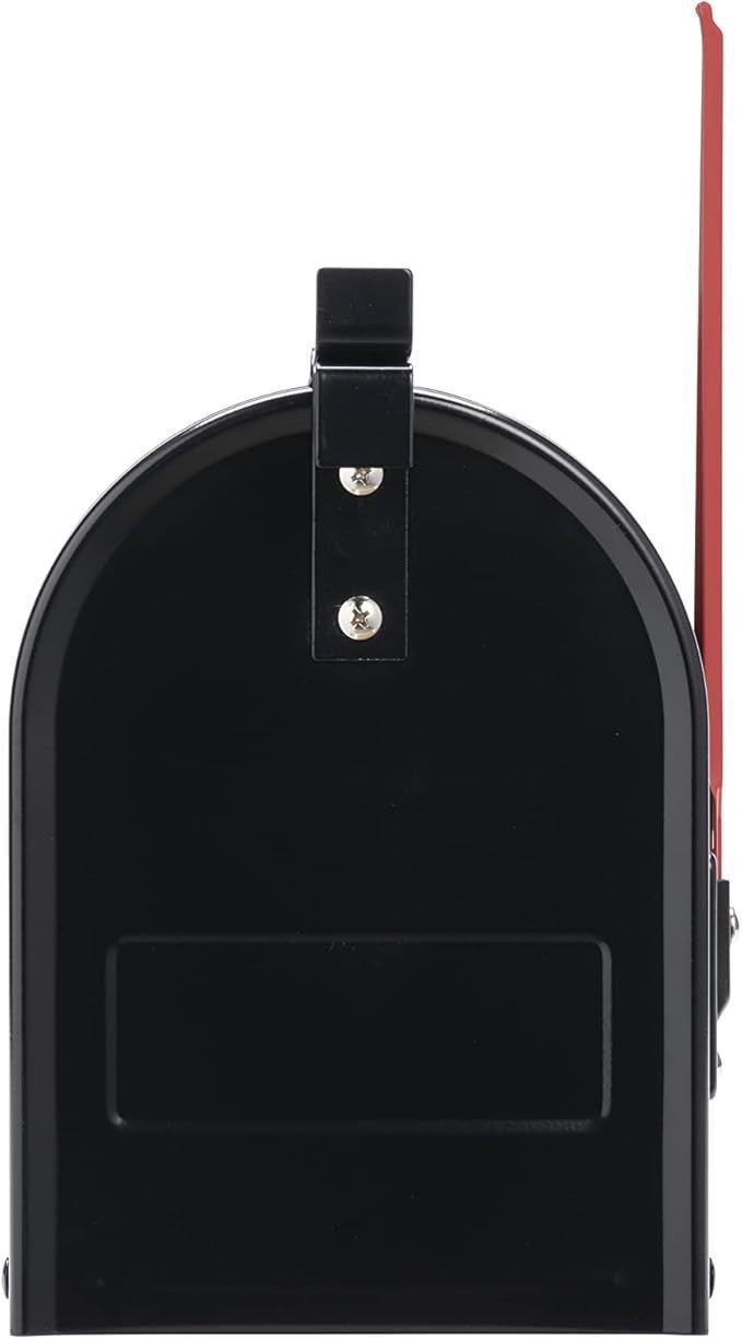 Lockable Black Aluminium Mailbox Rustproof Large Secure Post Box Weatherproof