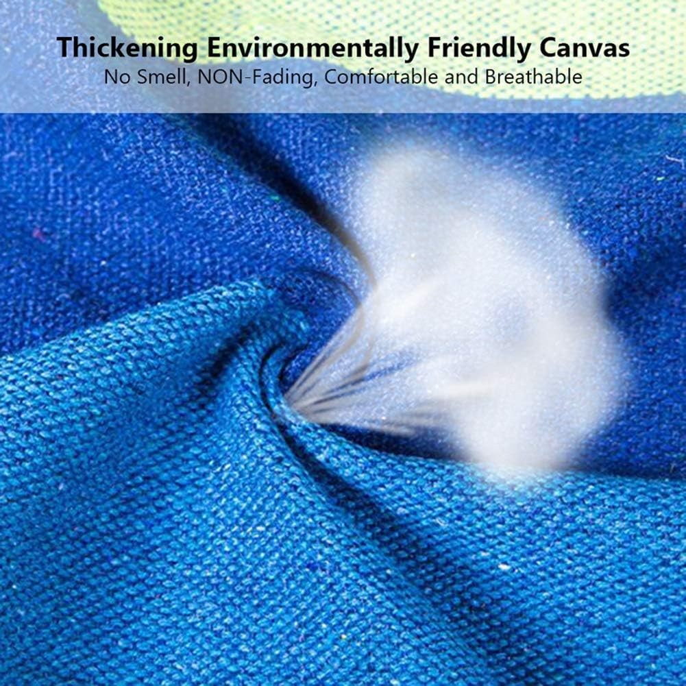 Portable Canvas Hammock with Wooden Bars, 200x100cm, 200kg Load