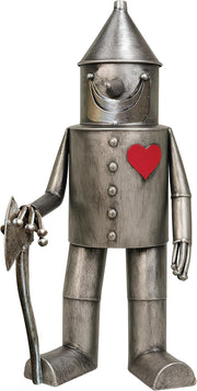41cm Metal Tin Man Garden Ornament – Weatherproof Retro Sculpture Patio Decor