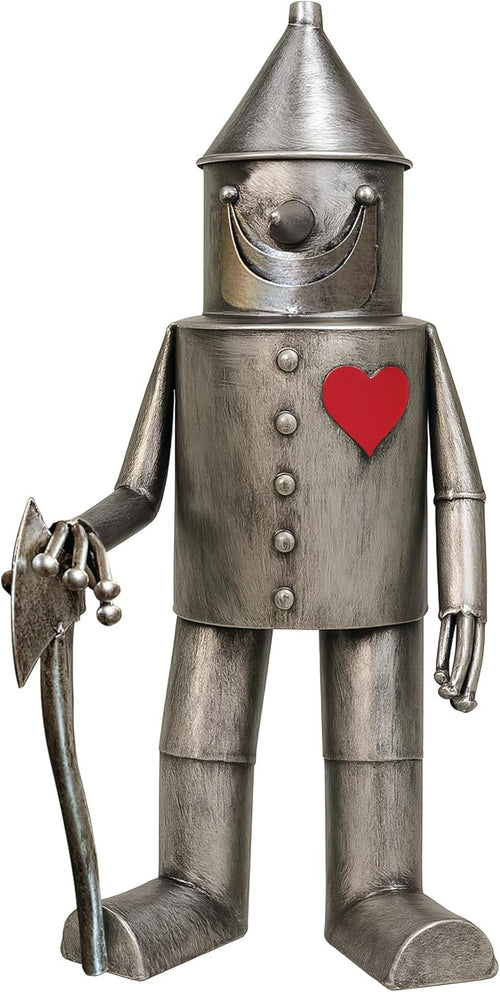 41cm Metal Tin Man Garden Ornament – Weatherproof Retro Sculpture Patio Decor