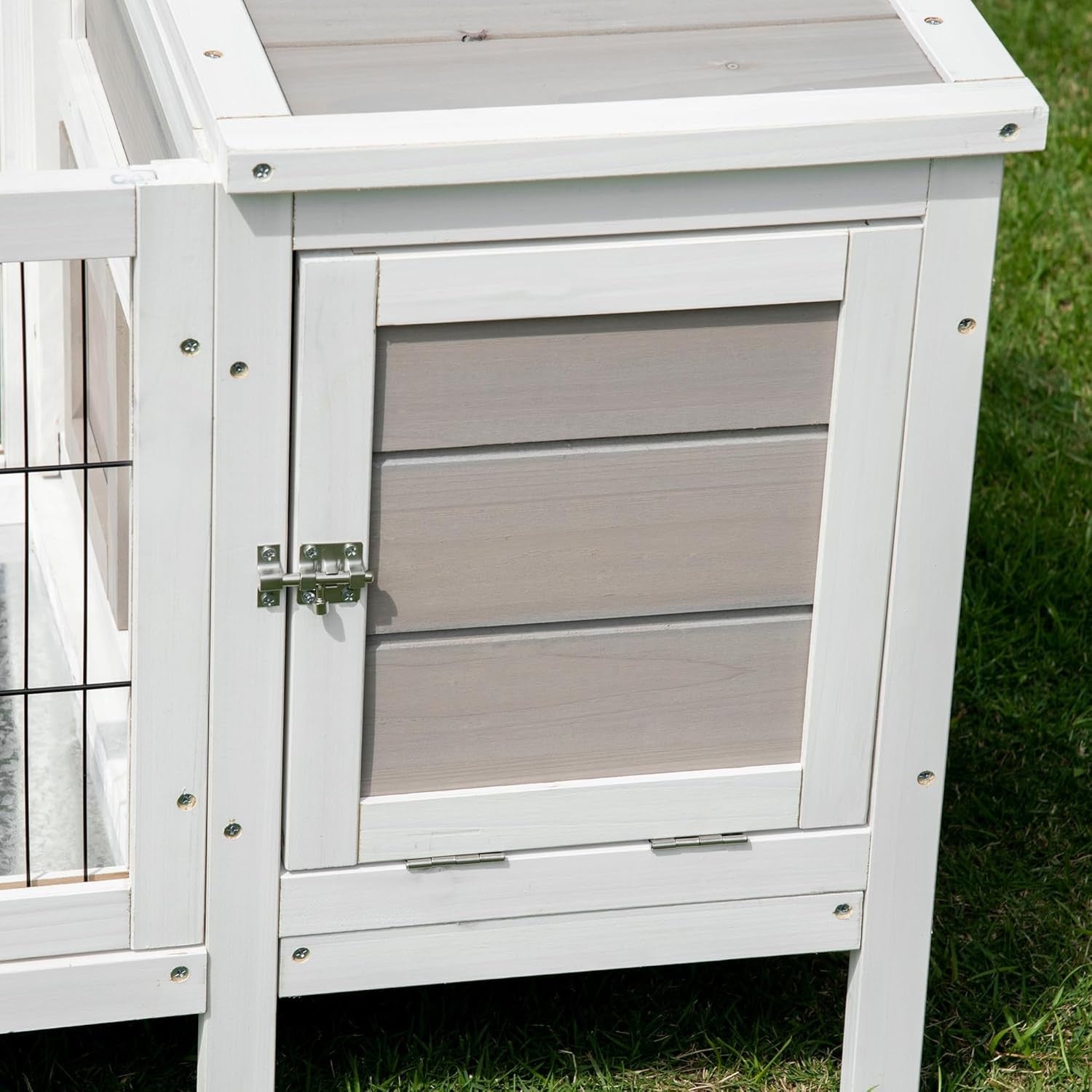 Large Indoor Rabbit Hutch Wooden Guinea Pig Cage with Run Slide Out Tray