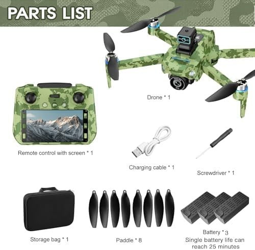 Xobuo GPS Drone 4K Dual Camera 5.9" Screen | 60min Flight Auto Return