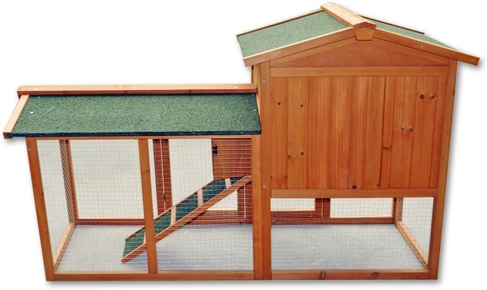 Large 2 Level Chicken Coop Hen House Run 147x52x85cm