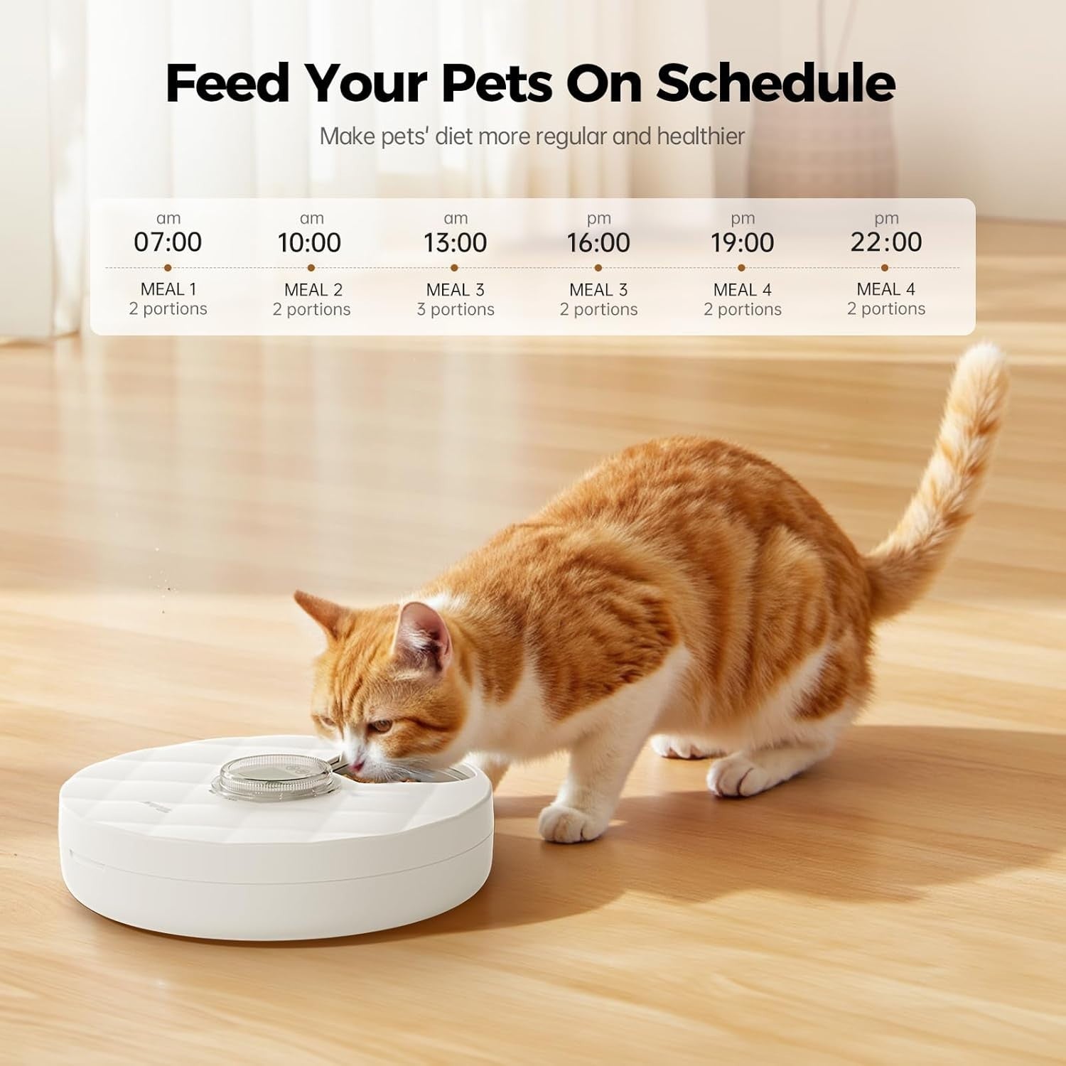 Automatic Wet Food Cat Feeder Timer 6 Meal Ice Pack Pet Dispenser