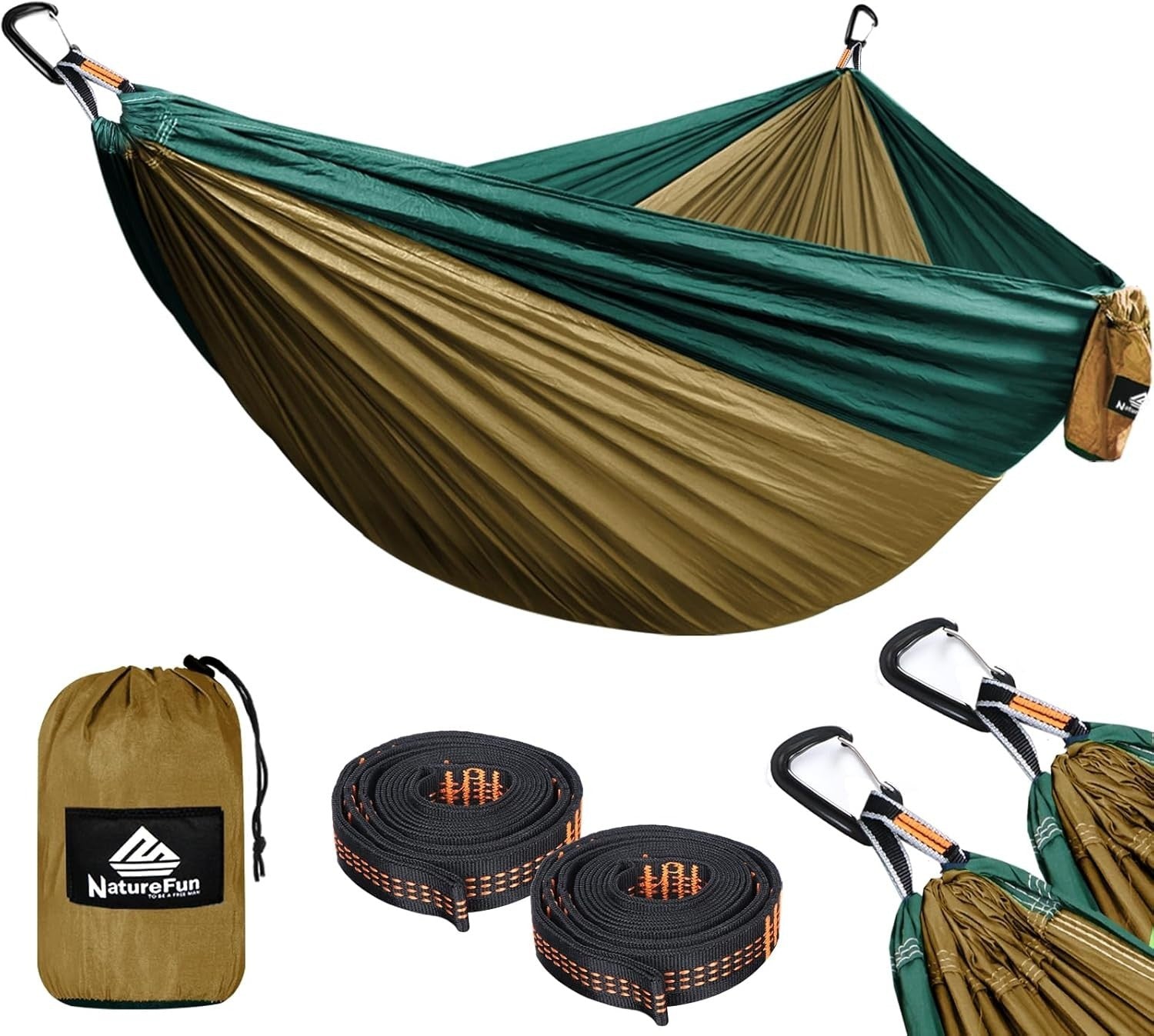 Camping Hammock 300kg Ultra-Light 300x200cm Nylon Quick Dry Travel Bed
