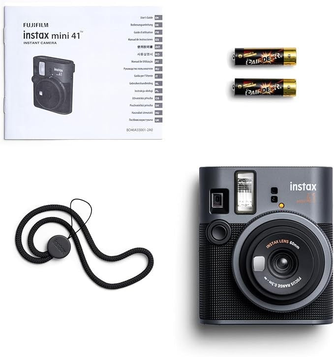 Mini Instant Camera Auto Exposure Selfie Mirror Retro Design Camera
