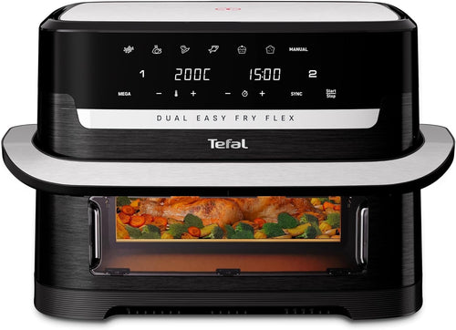 9L Dual Zone Air Fryer FlexCook Divider Extra Large Oven 7 Presets Energy Saving