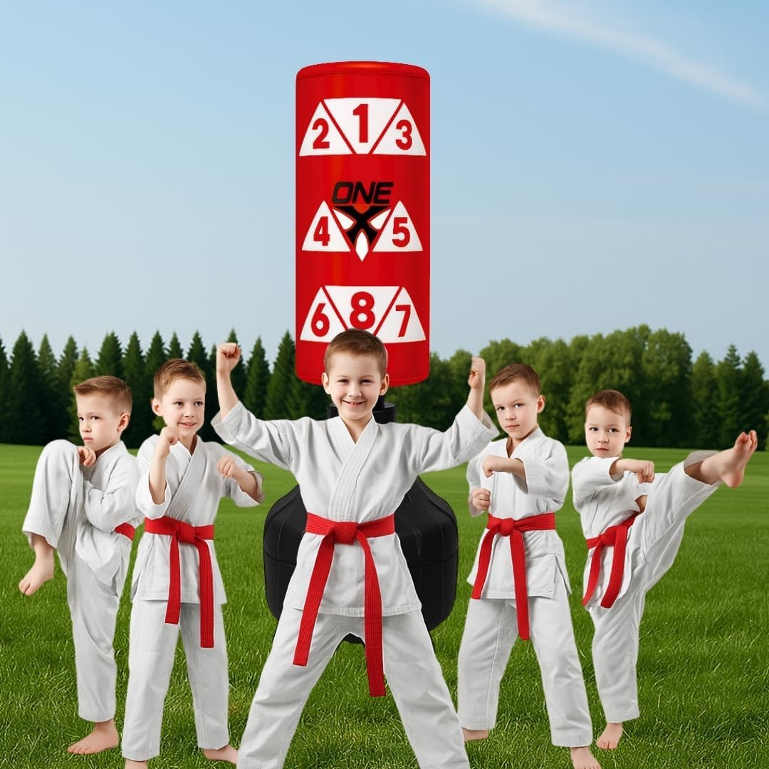 Kids Boxing Training Punch Bag 3.5FT Freestanding Gloves Set