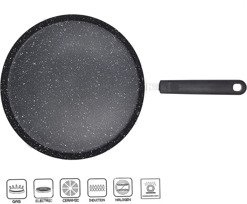 30cm Non-Stick Marble Roti Dosa Tawa Crepe Pancake Pan Induction & Gas Hob
