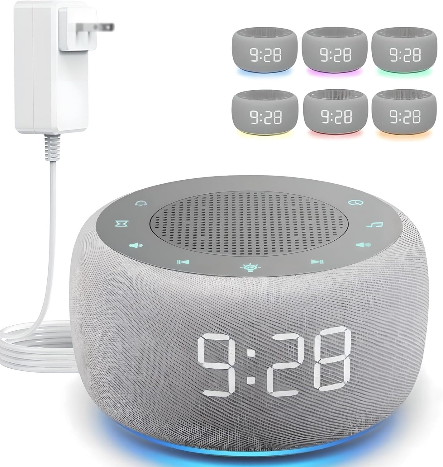 White Noise Machine with 18 Soothing Sounds & 7-Color Night Light