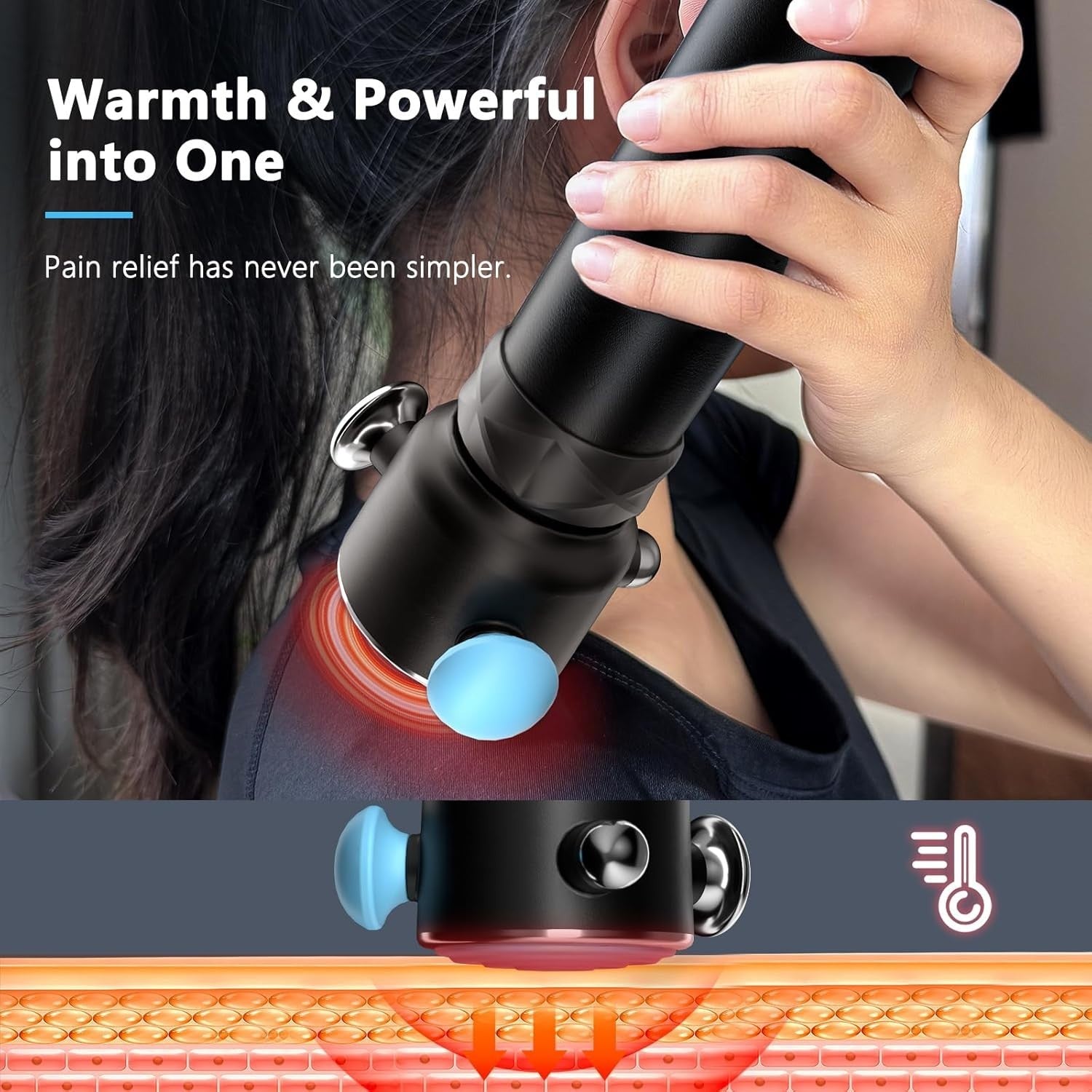 Deep Tissue Massage Gun Vibration Pain Relief Tool for Body Back Legs