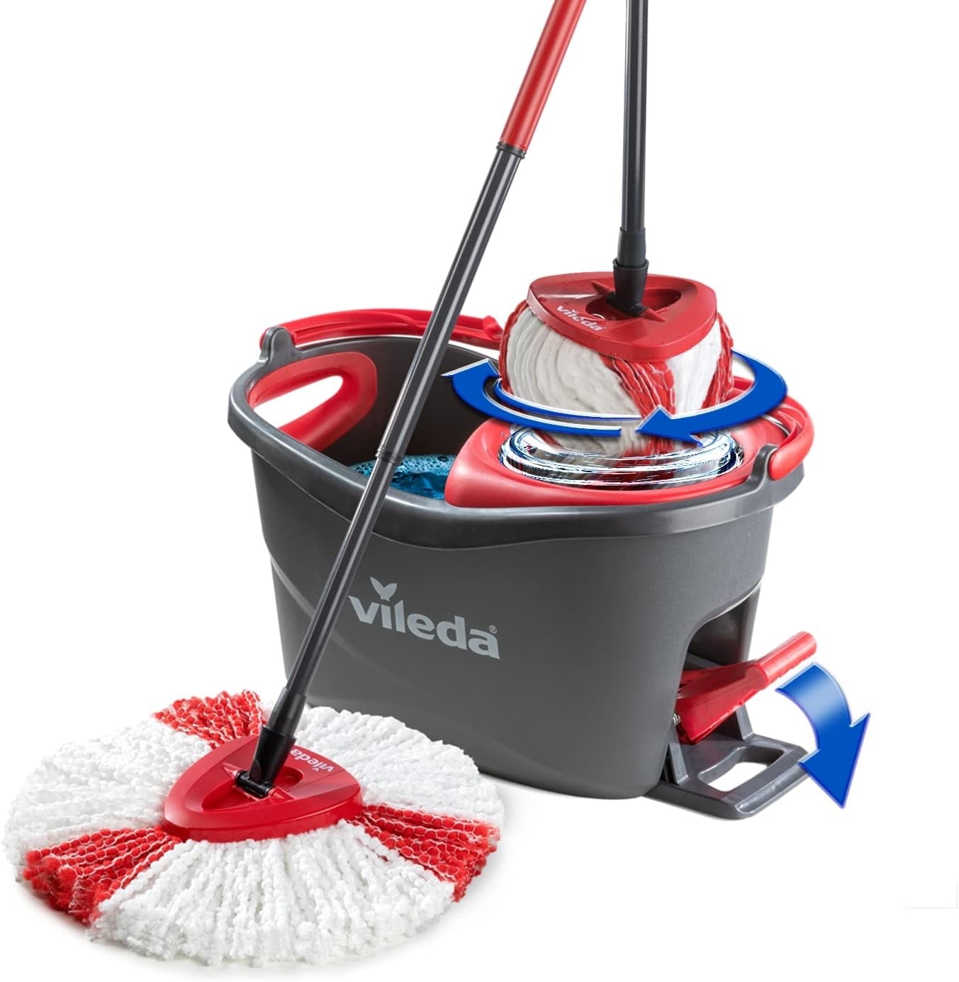 5pcs Stainless Steel Pot and Frying Pans Set & Microfibre Mop and Bucket Set