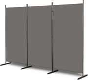 3 Panel Grey Folding Room Divider Privacy Screen Partition for Office Bedroom