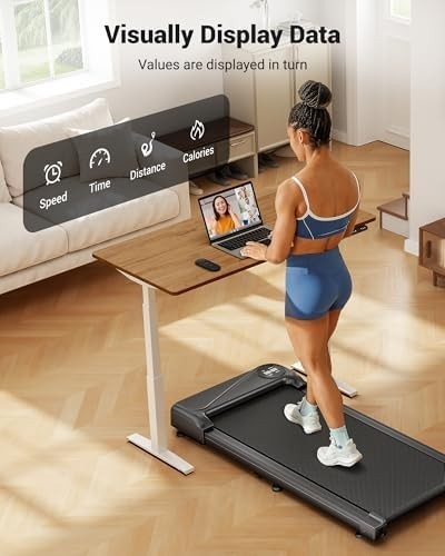 Under Desk Walking Treadmill w/ Remote & LED Display, 6 km/h