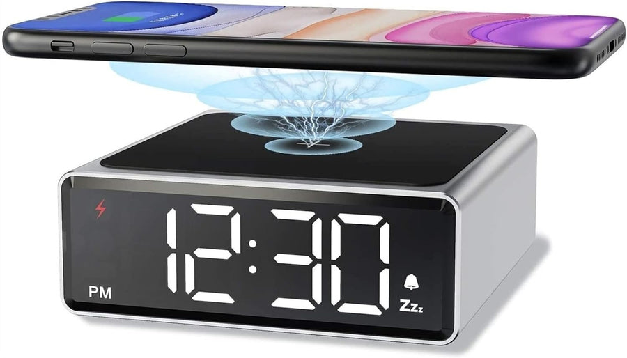 Black iPod iPhone Dock Clock Radio Speaker 30-Pin Alarm Display