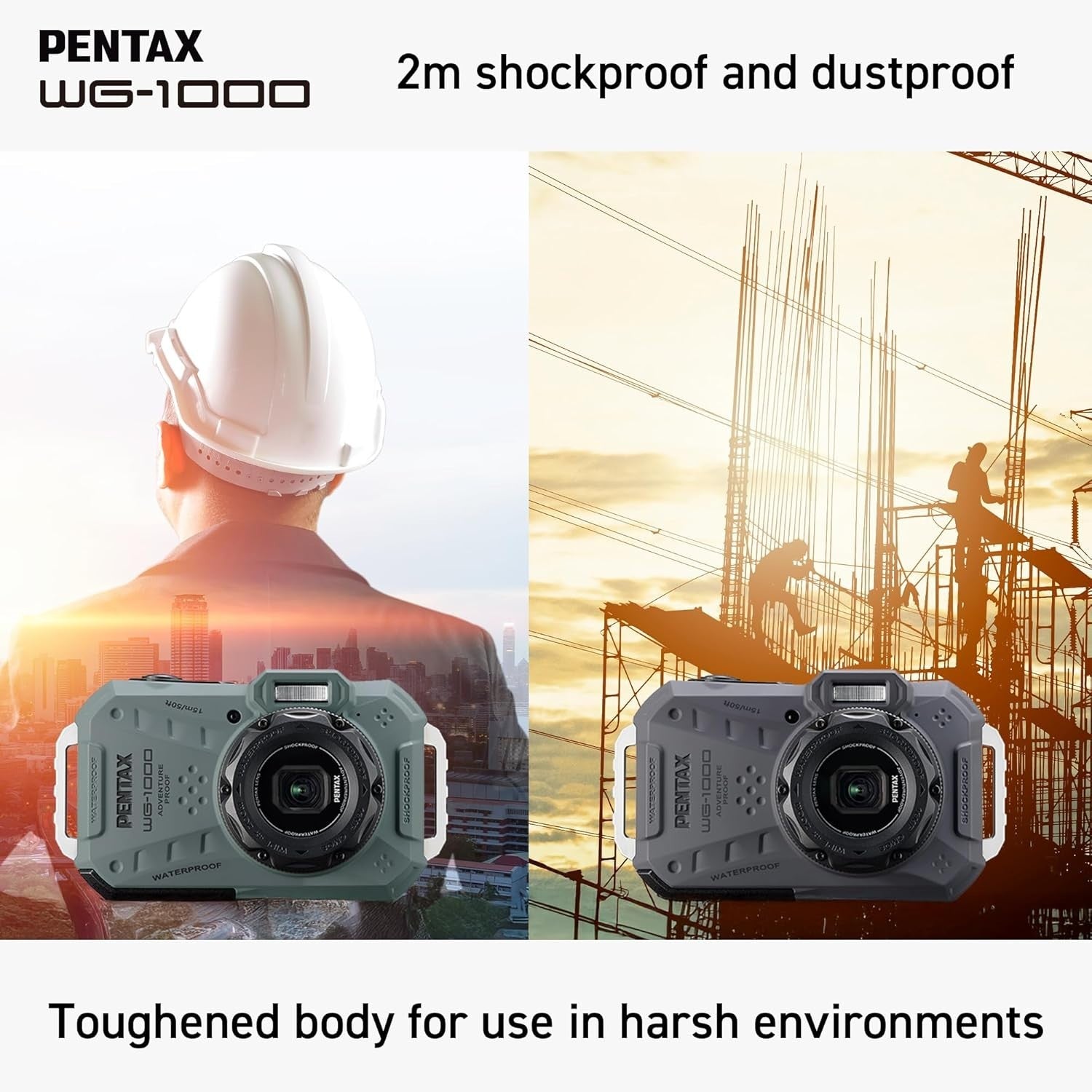 Waterproof Digital Camera 15M Underwater Shockproof 4X Zoom Grey