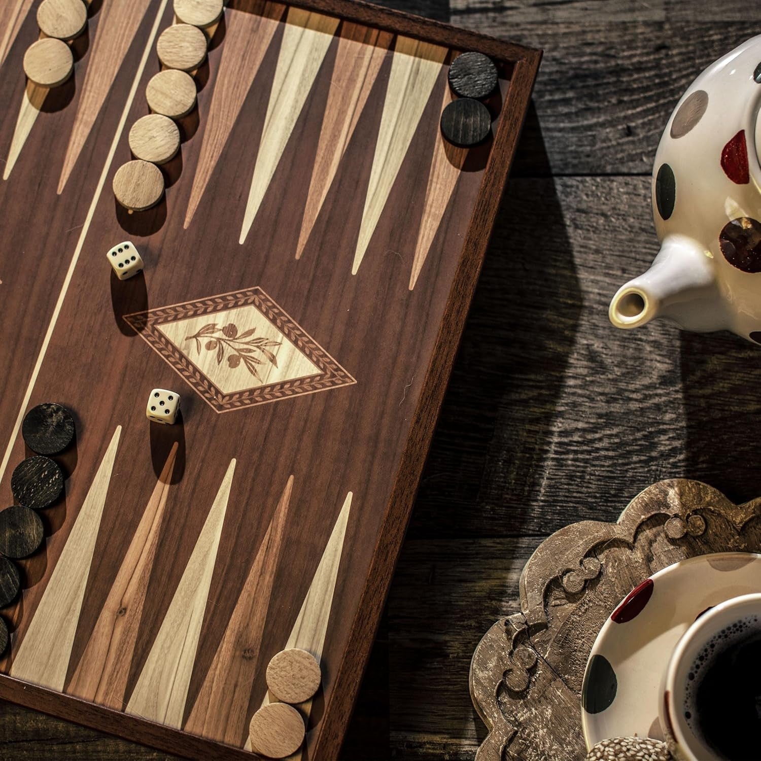 Premium 2-in-1 Wooden Chess & Backgammon Set 41cm – Classic Gift Game