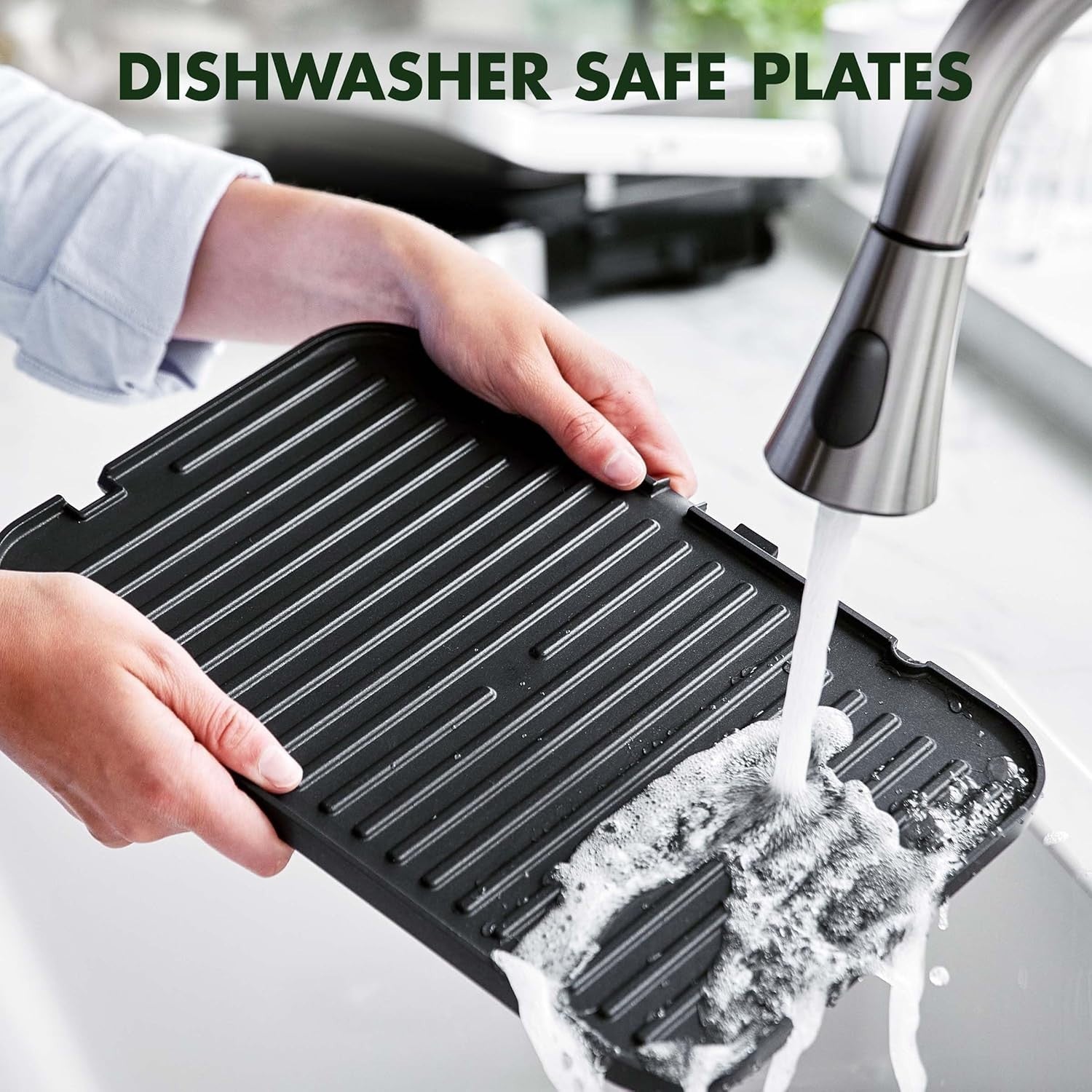 6-in-1 Contact Grill & Griddle Stainless Steel Ceramic Non-Stick 1400W