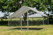 Heavy Duty Walk In Poultry Run Galvanised Steel Secure Door Roof 3x2m