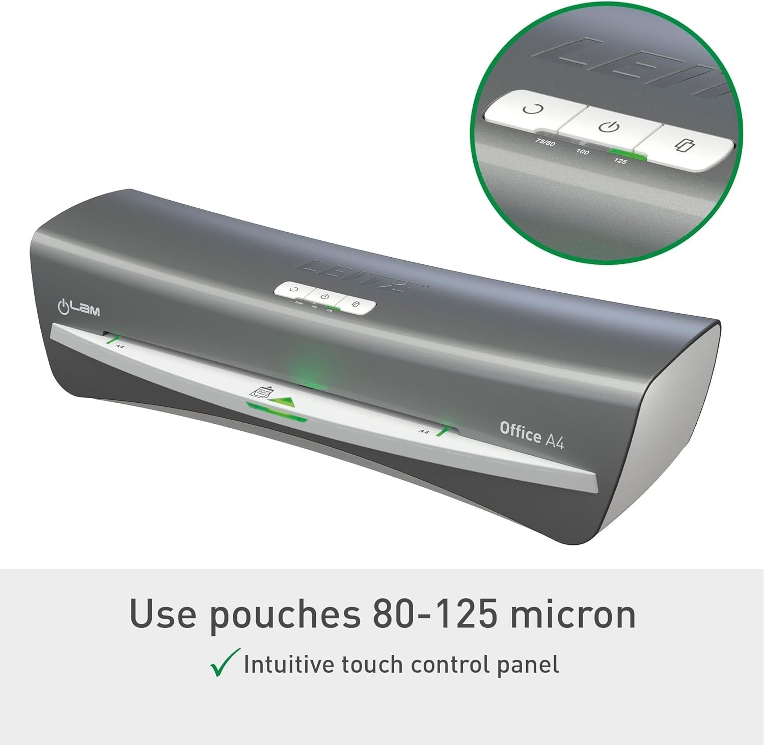 A4 Laminator Small Office Fast 1 Min Warm Up Auto Feed 75–125 Mic