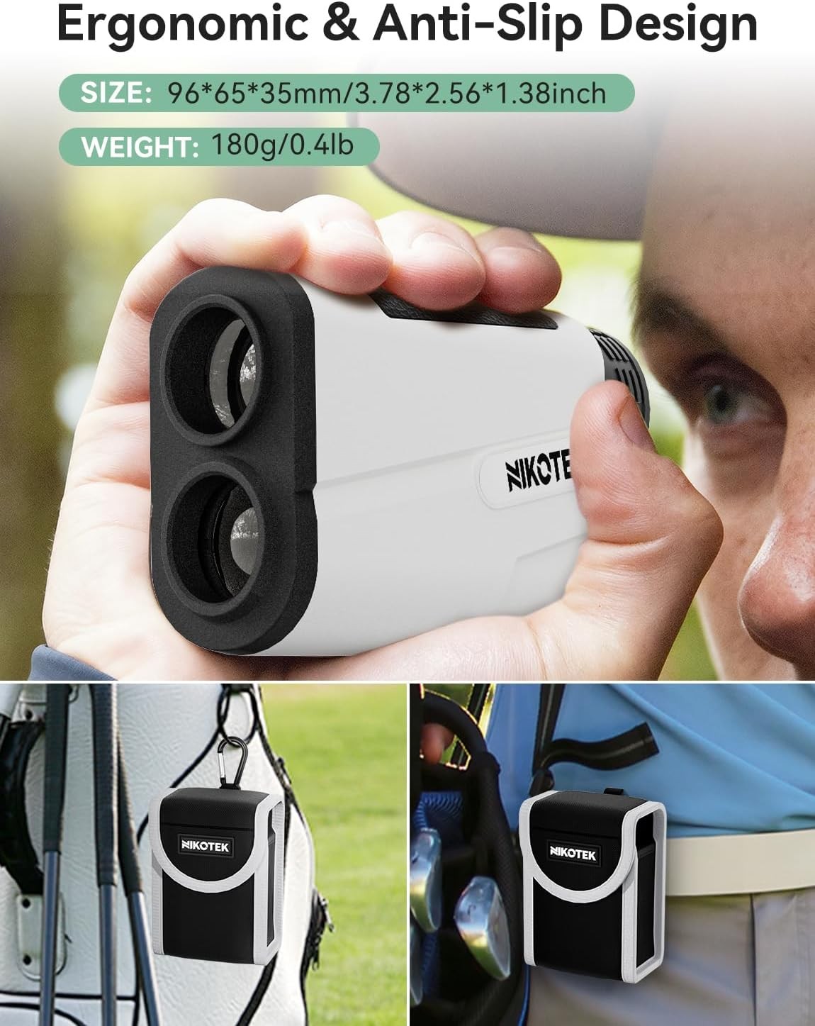 Golf Range Finder 1000 Yards Slope Flag Lock Rechargeable Laser