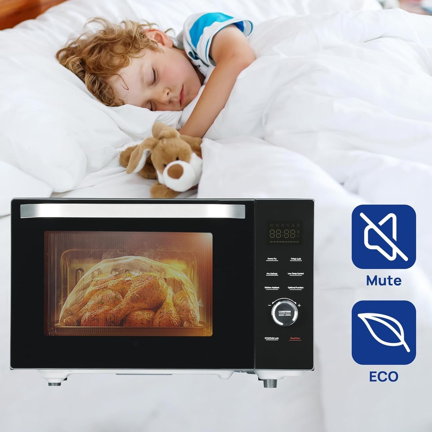 Smad 34L Combination Microwave Oven 1000W Microwave 2400W Grill/Convection