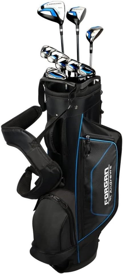 Mens Right Hand Golf Clubs Set +1 Inch Driver Woods Irons Putter Stand Bag